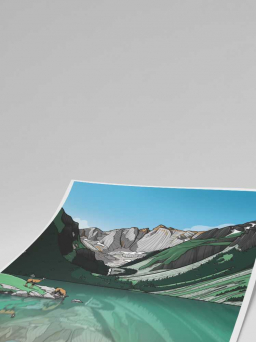 Mockup poster Lac de Gaube