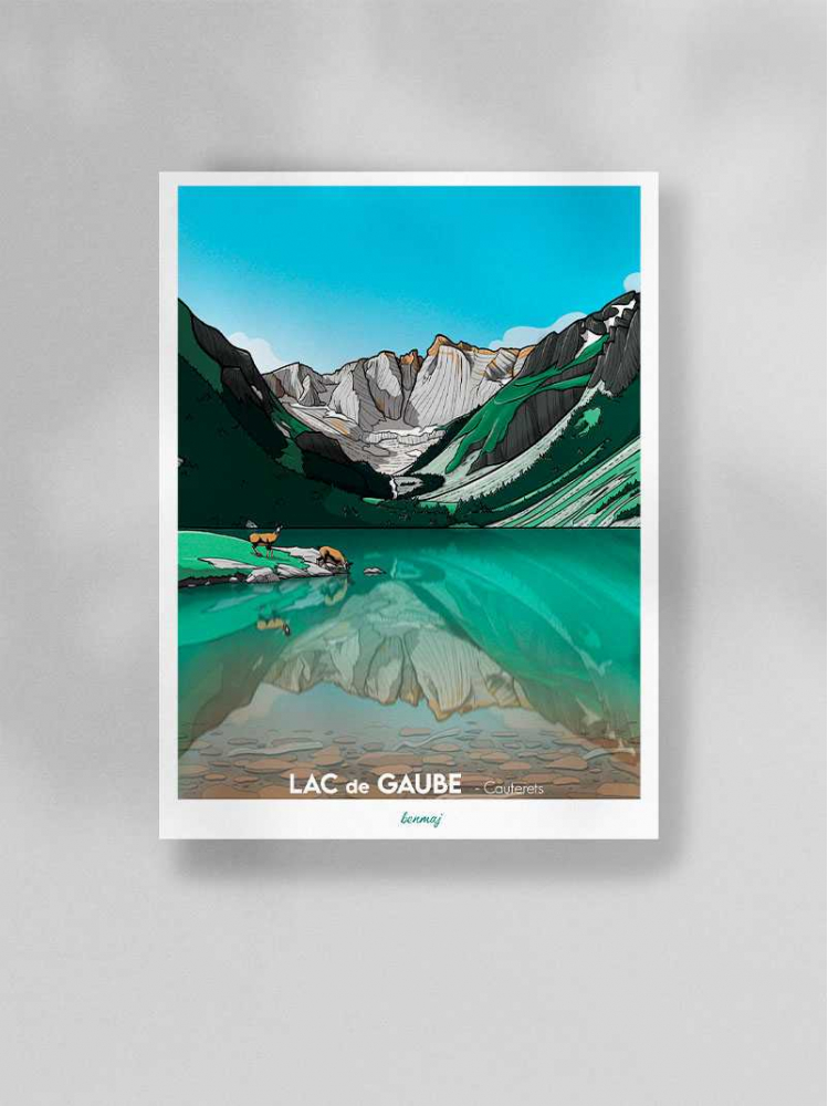 Mockup fond gris Lac de Gaube