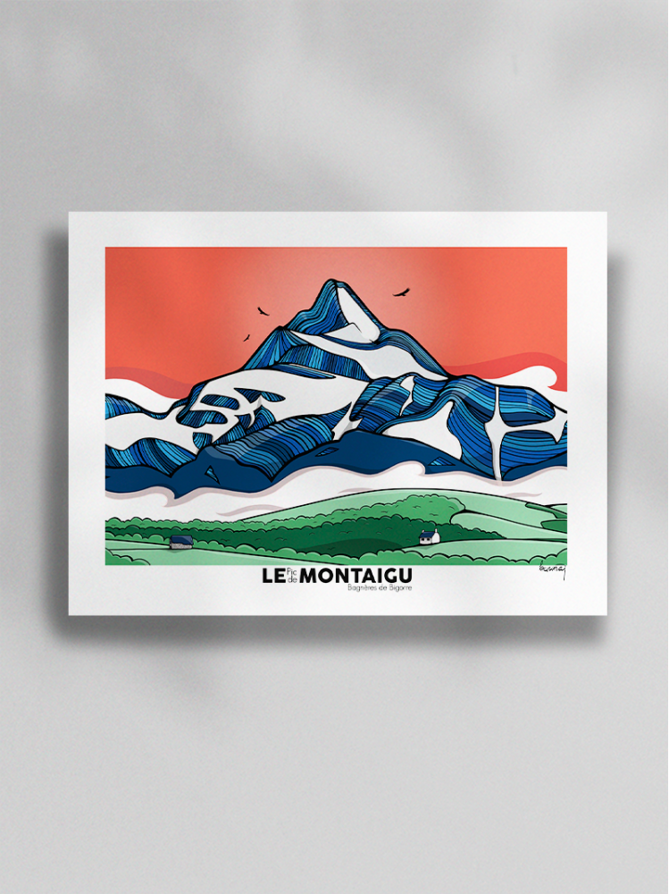 Mockup fond gris Le Pic de Montaigu