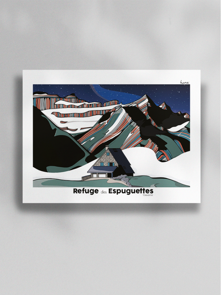 Mockup fond gris Refuge des Espuguettes